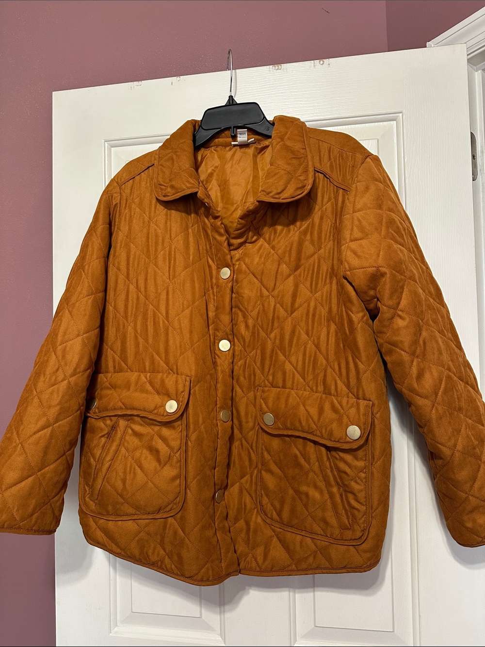 St. John's Bay Quilted Rust Orange Puffer Jacket